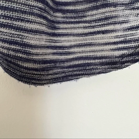 Torrid Womens Sweater Cardigan Knit Size Large Open Front Navy Stripes Waterfall - Picture 12 of 16